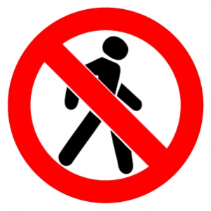 Знак Движение пешеходов запрещено