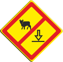 Знак Запрещено использование навозных стоков для удобрения почвы