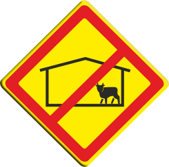 Знак Запрещено размещение животноводческих комплексов и ферм