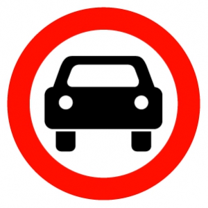Знак Движение механических транспортных средств запрещено