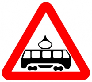 Знак Пересечение с трамвайной линией