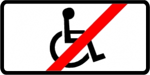 Знак Кроме инвалидов