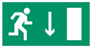 Знак Указатель двери эвакуационного выхода (правосторонний)