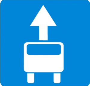 Знак Полоса для маршрутных транспортных средств