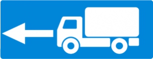 Знак Направление движения для грузовых автомобилей