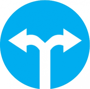 Знак Движение направо или налево