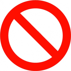 Запрещающий знак (прочие опасности или опасные действия)