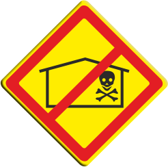 Знак Запрещено размещение складов ядохимикатов