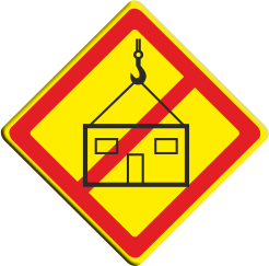 Знак Запрещено размещение дачных и садово-огородных участков и любых видов строительства