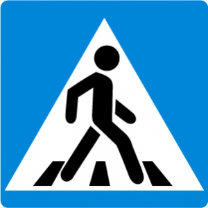 Знак Пешеходный переход (синий)