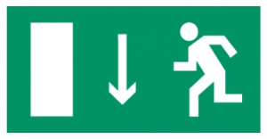 Знак Указатель двери эвакуационного выхода (левосторонний)