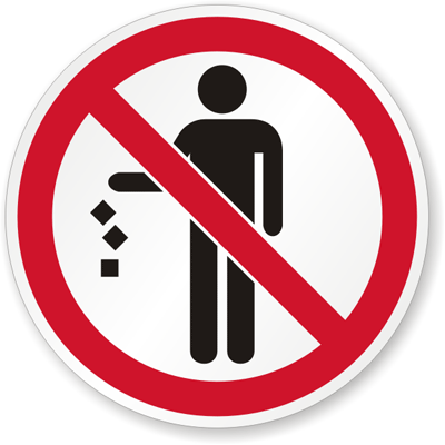 Знак Не мусорить