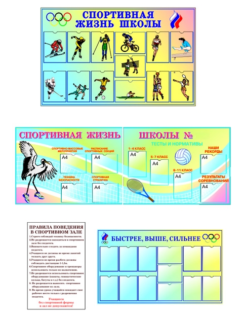 Стенды по физкультуре Спортивная жизнь школы