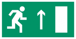 Знак Направление к эвакуационному выходу прямо